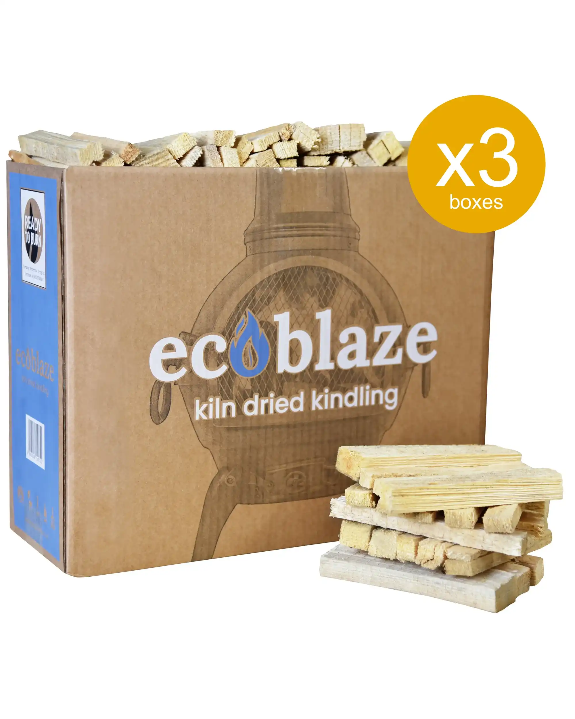 Ecoblaze Kiln Dried Kindling - 3 Boxes