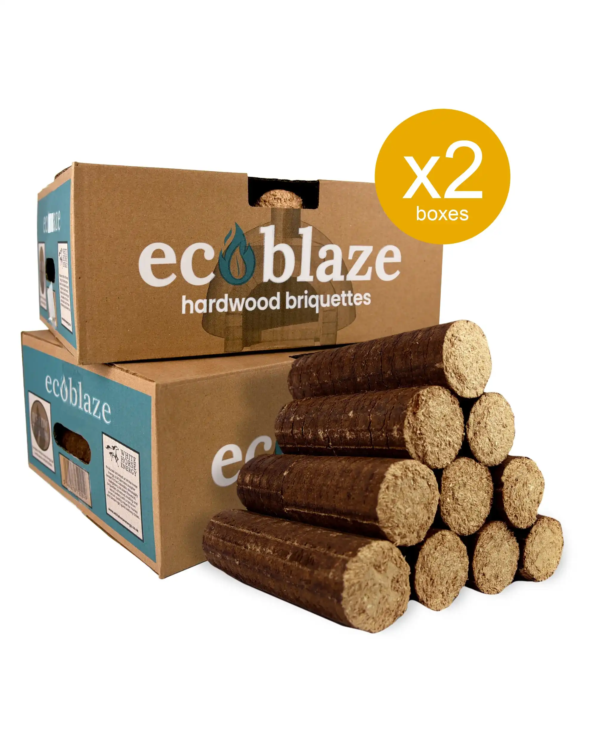 Ecoblaze Boxed Hardwood Briquettes x2